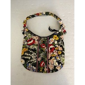 Vera Bradley Lisa B Quilted Handbag purse bag Poppy Fields 2010 retired pattern